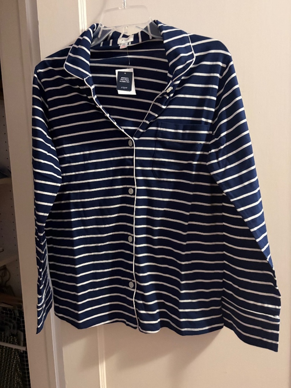 Jcrew navy pajama top size medium new with tags